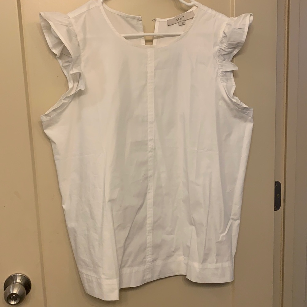 Sleeveless top with ruffle detail
